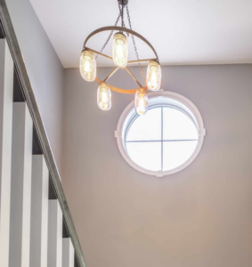 a round window inside a home